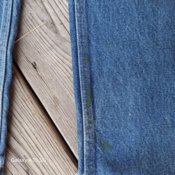 Carhartt Blue Denim Workwear Jeans With Utility Pockets Mens Relaxed Fit Size 36 - Picture 3 of 10